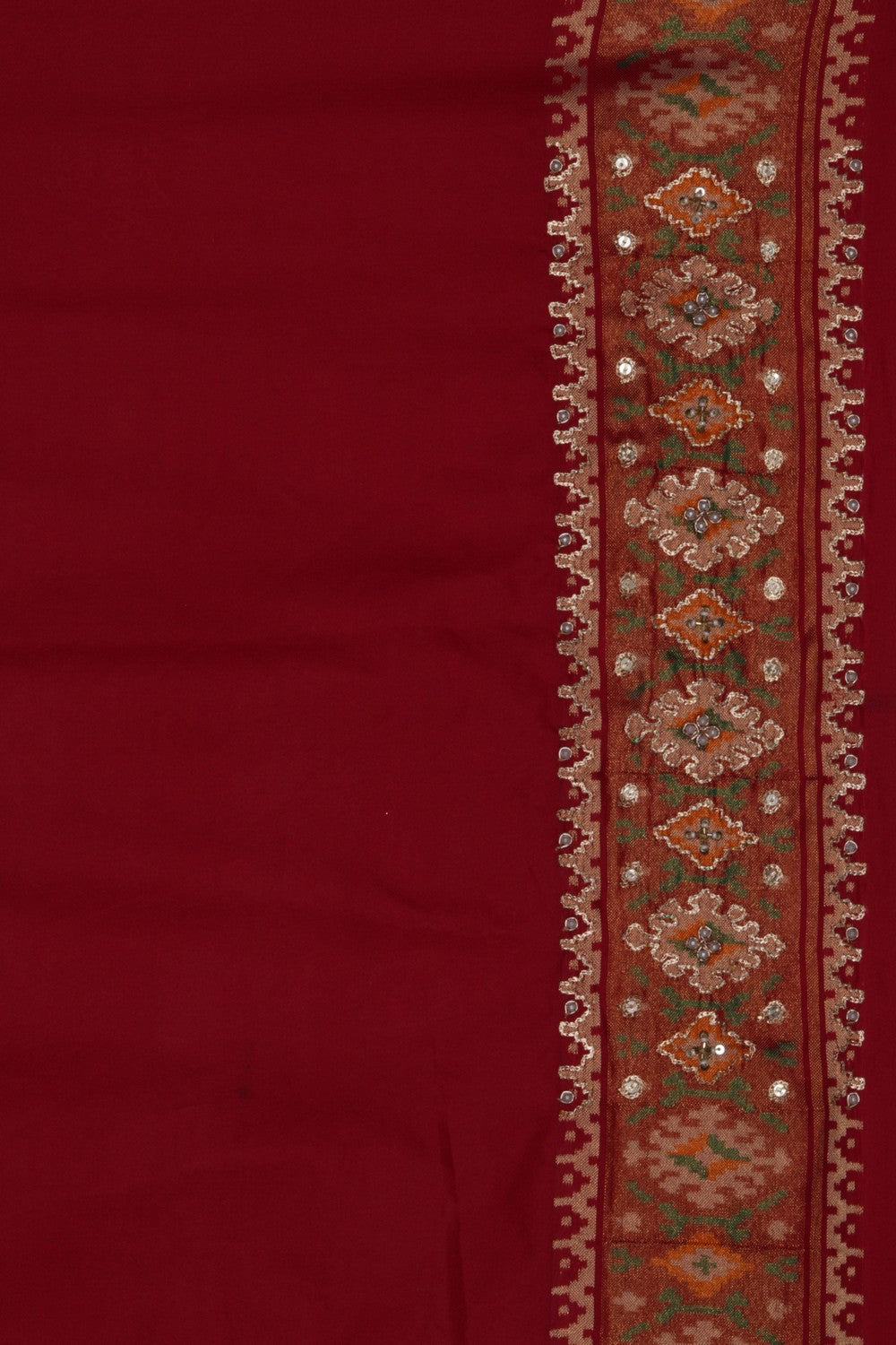 A Patola Fusion Embroidery Saree