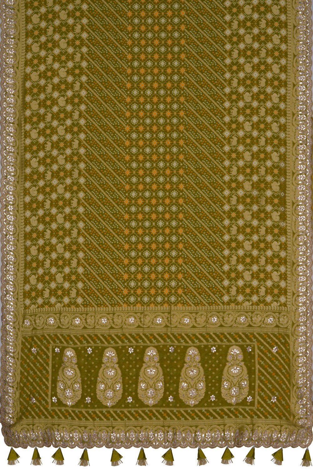A Patola Bandhani Embroidery Saree