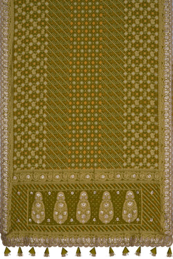 Image of A Patola Bandhani Embroidery Saree