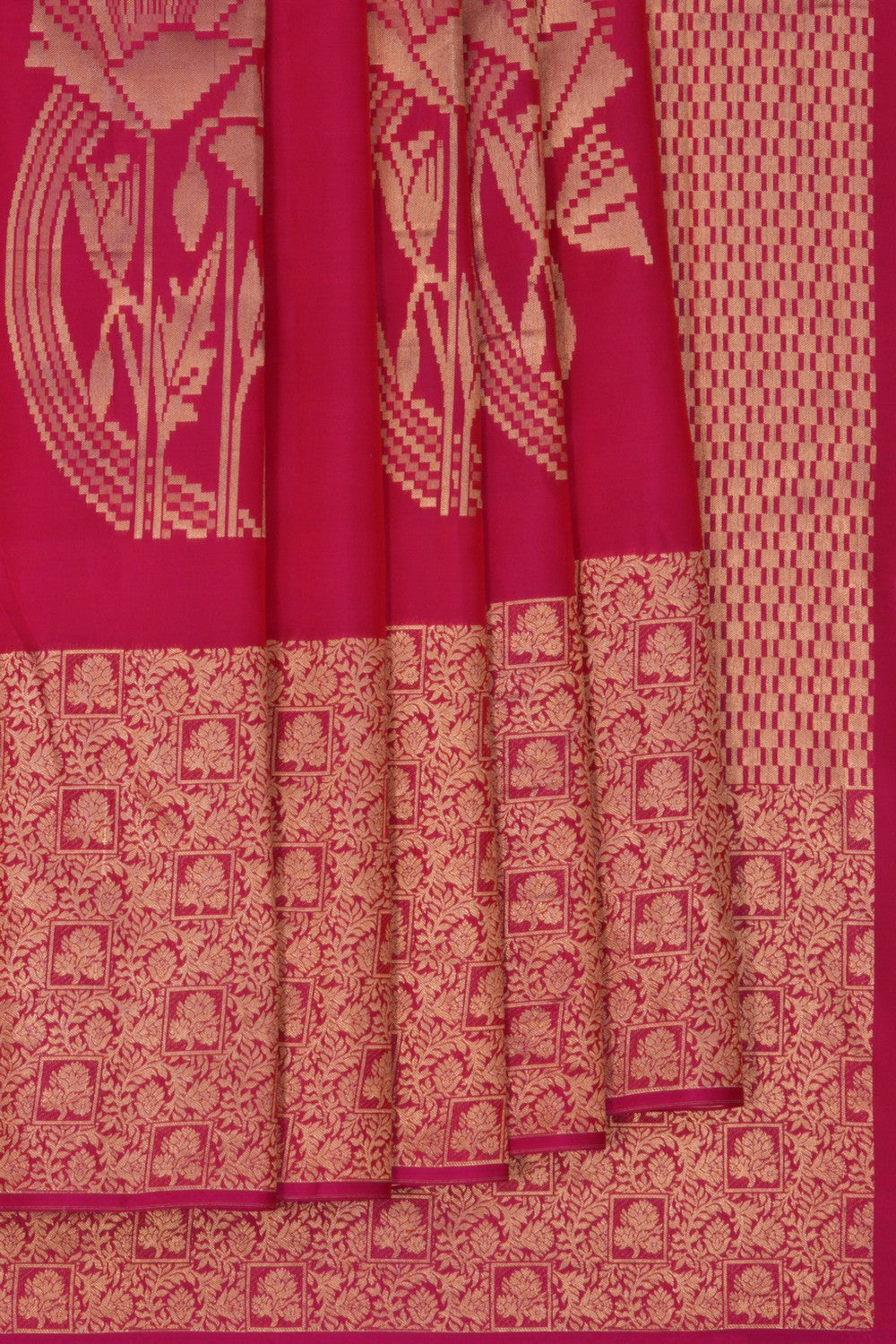 South Silk Pink Saree