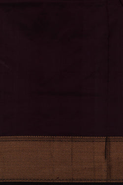 Image of Chanderi Silk Brown Saree