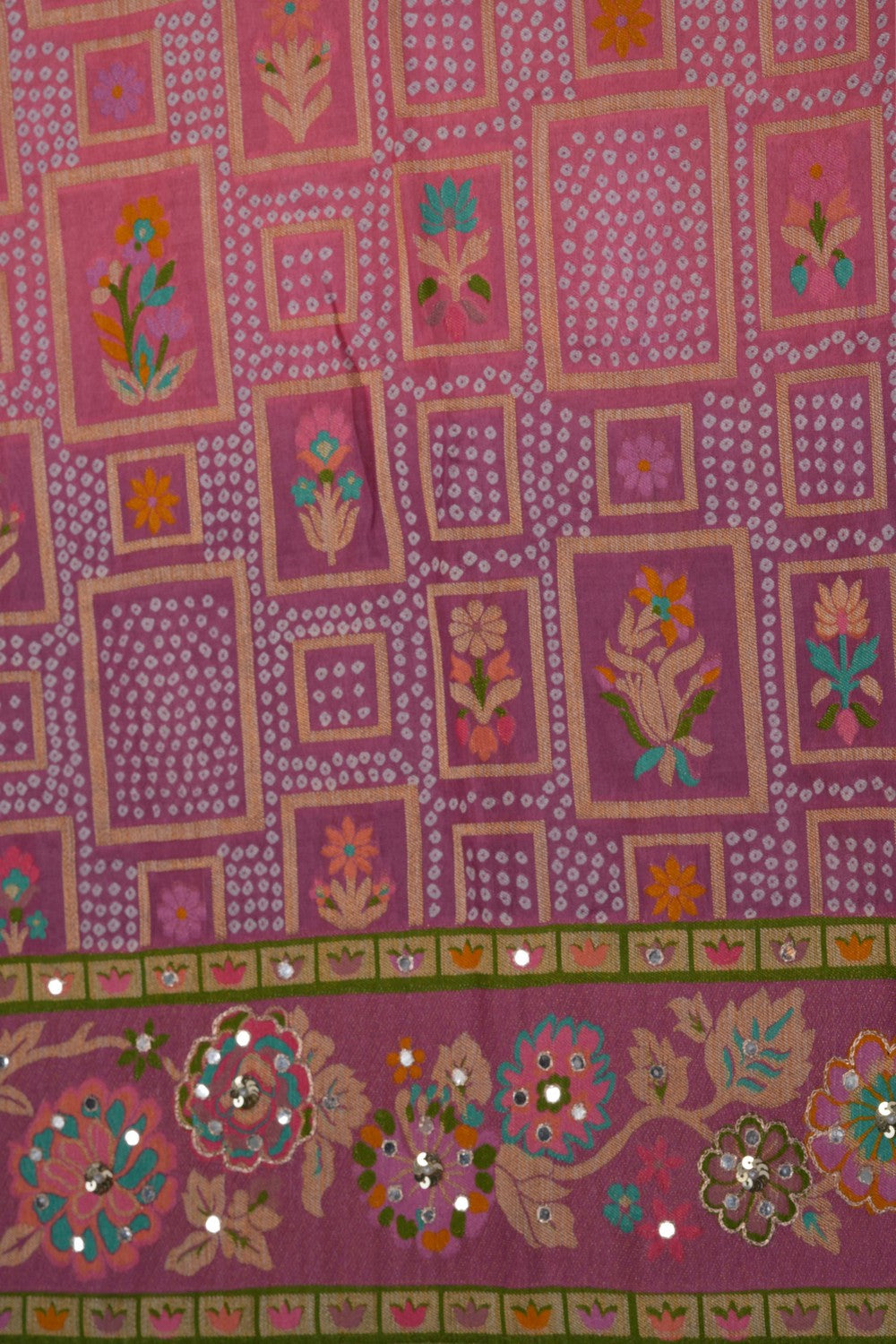 Bandhani Embroidered Saree