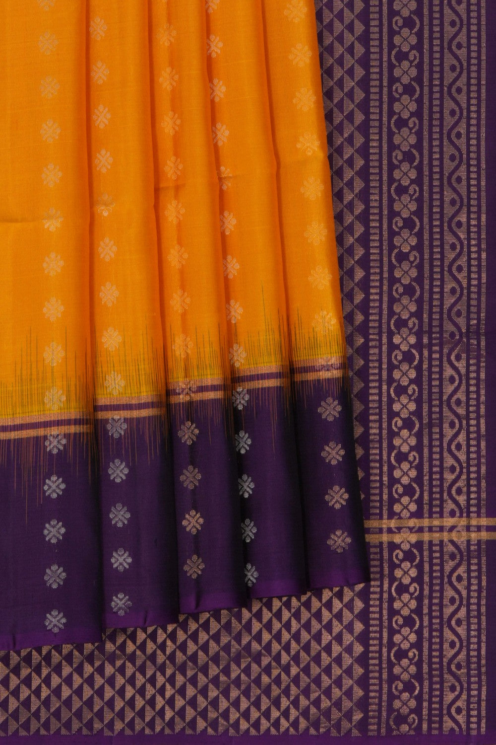 South Silk Mustard Saree