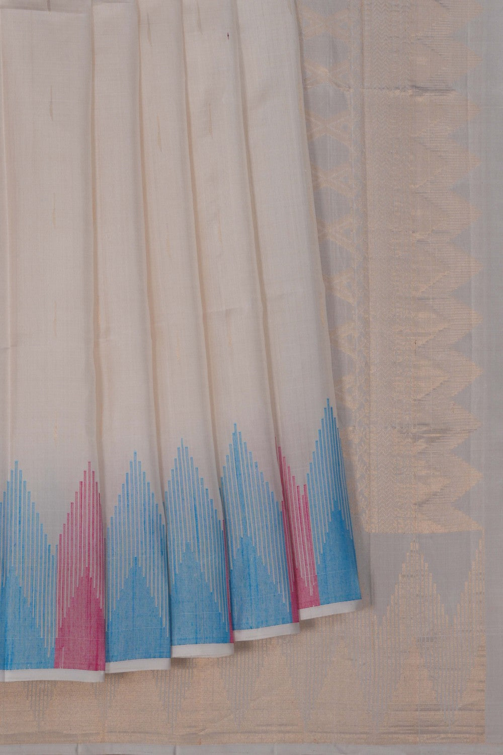 Image of South Silk Off-White Saree