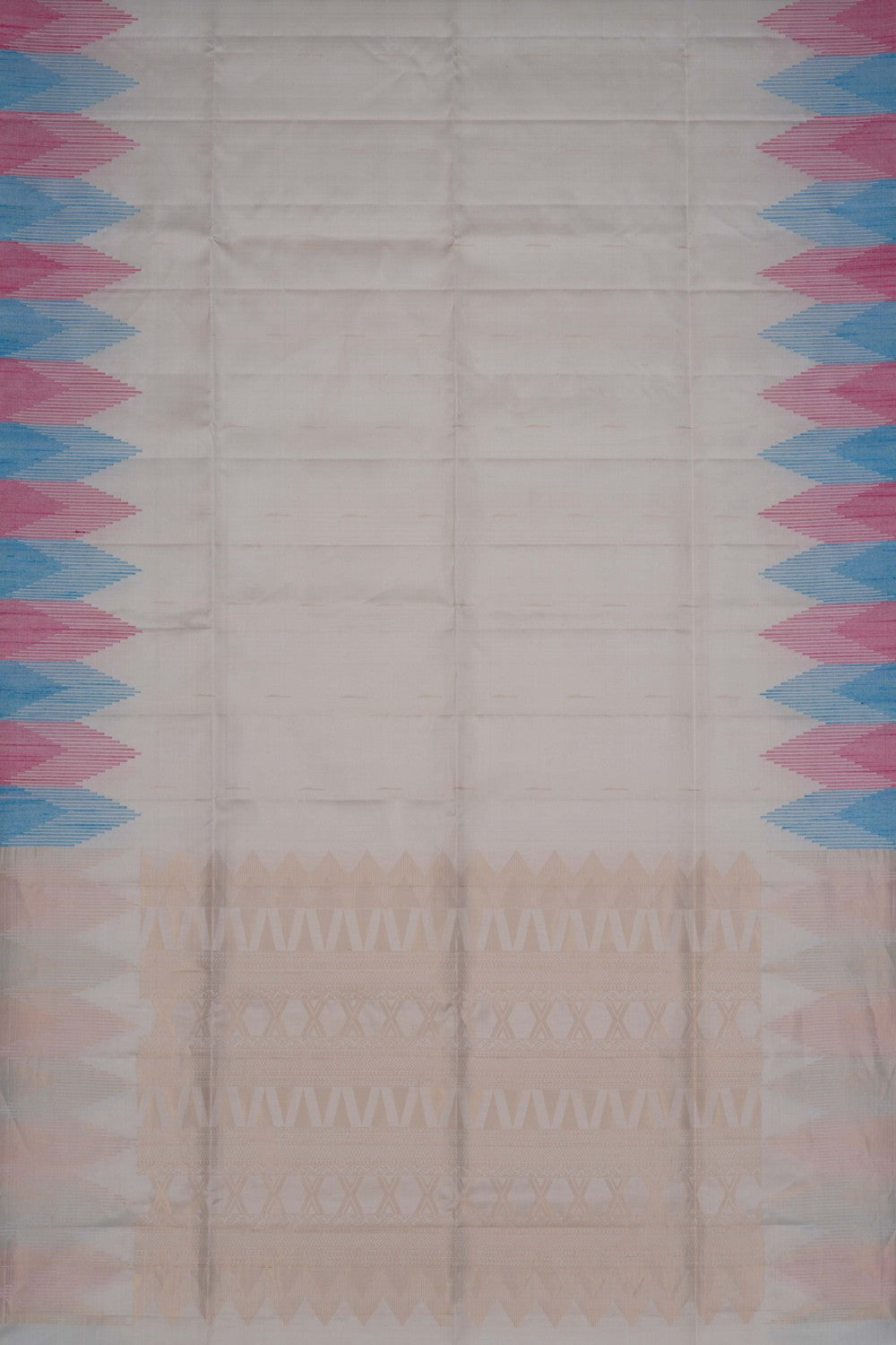 South Silk Off-White Saree