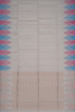 Image of South Silk Off-White Saree