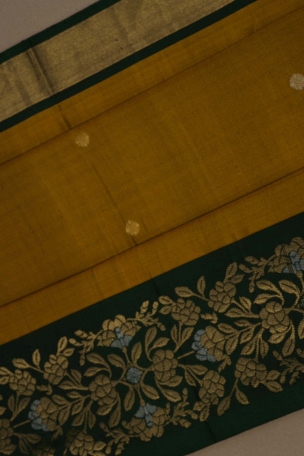 Image of South Silk Moss Brown Saree
