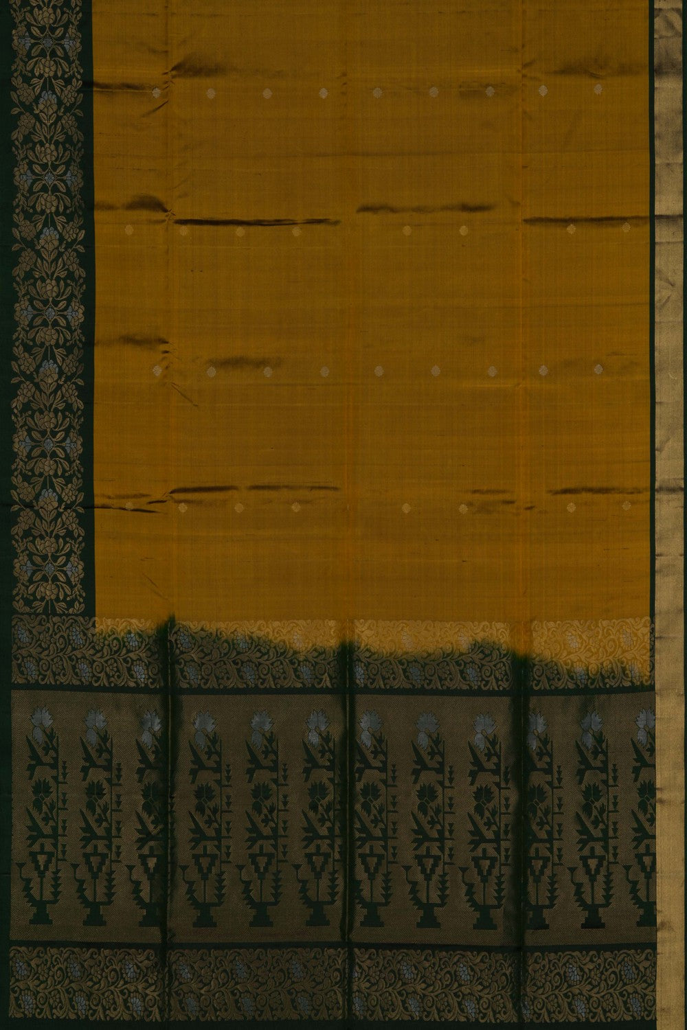 Image of South Silk Moss Brown Saree