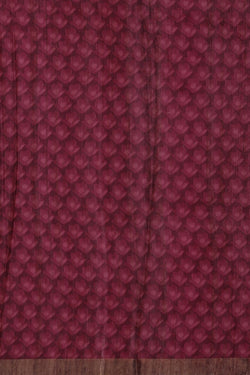 Image of Tussar Silk Wine Purple Saree