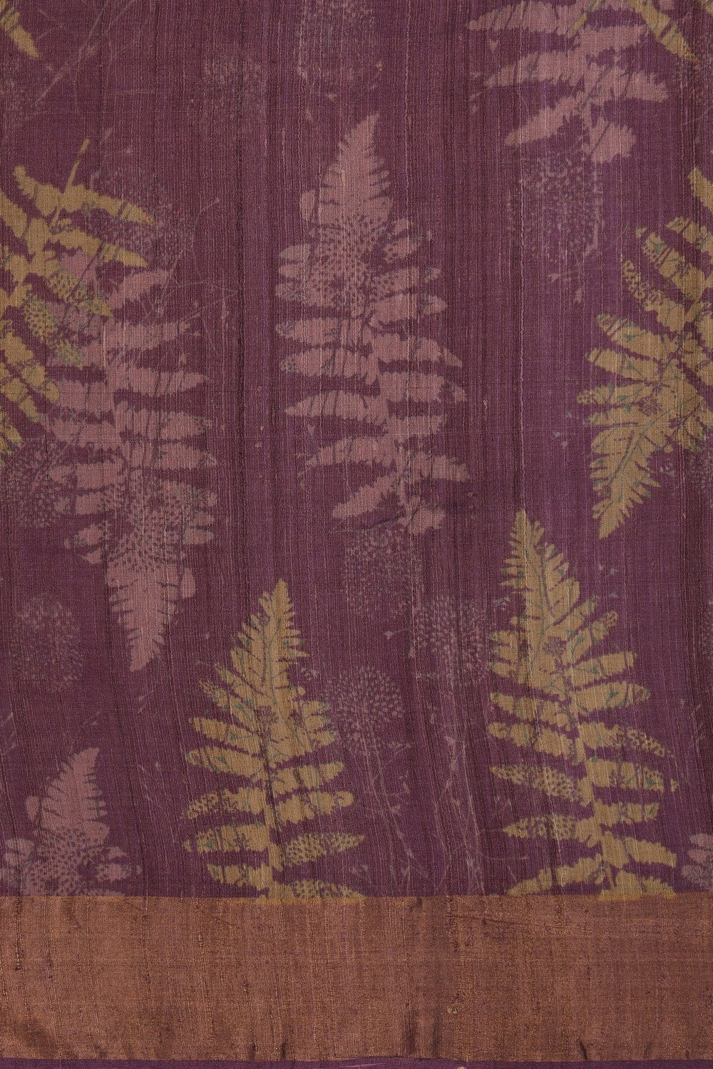 Image of Tussar Silk Purple Saree