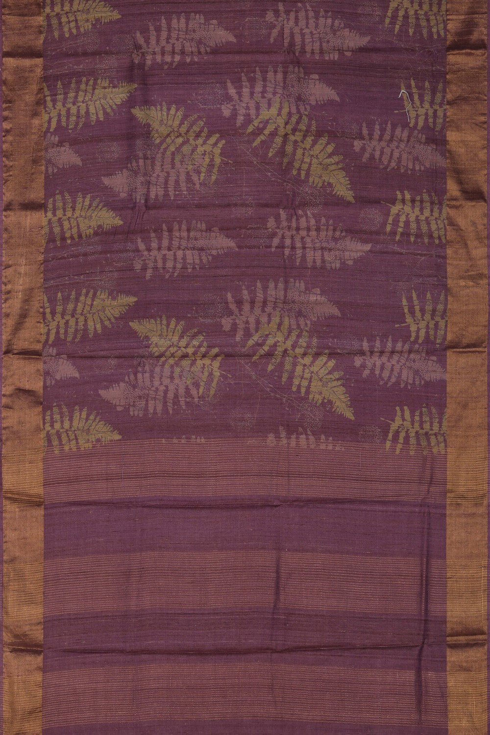 Image of Tussar Silk Purple Saree