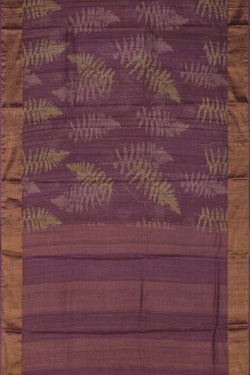 Image of Tussar Silk Purple Saree