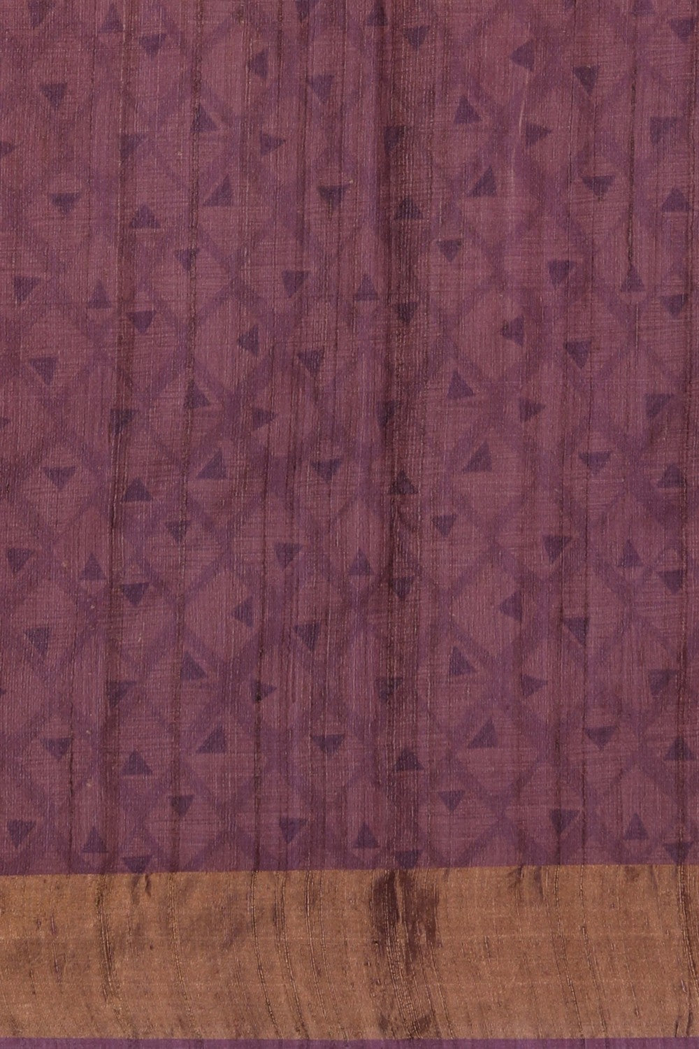 Image of Tussar Silk Purple Saree