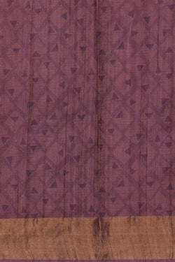Image of Tussar Silk Purple Saree