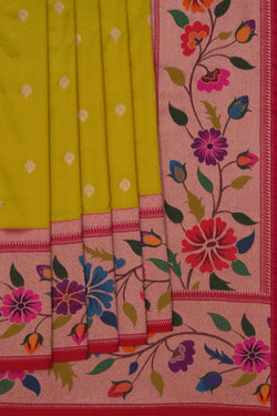 Image of Paithani Vibrant Green Saree