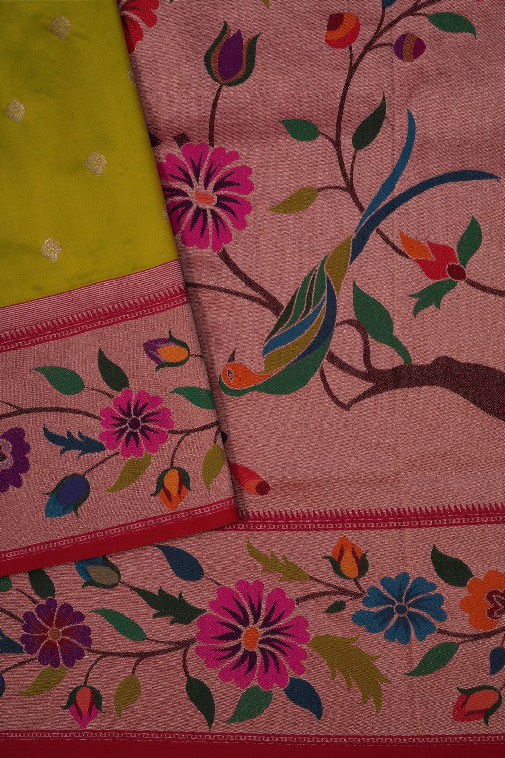 Paithani Vibrant Green Saree