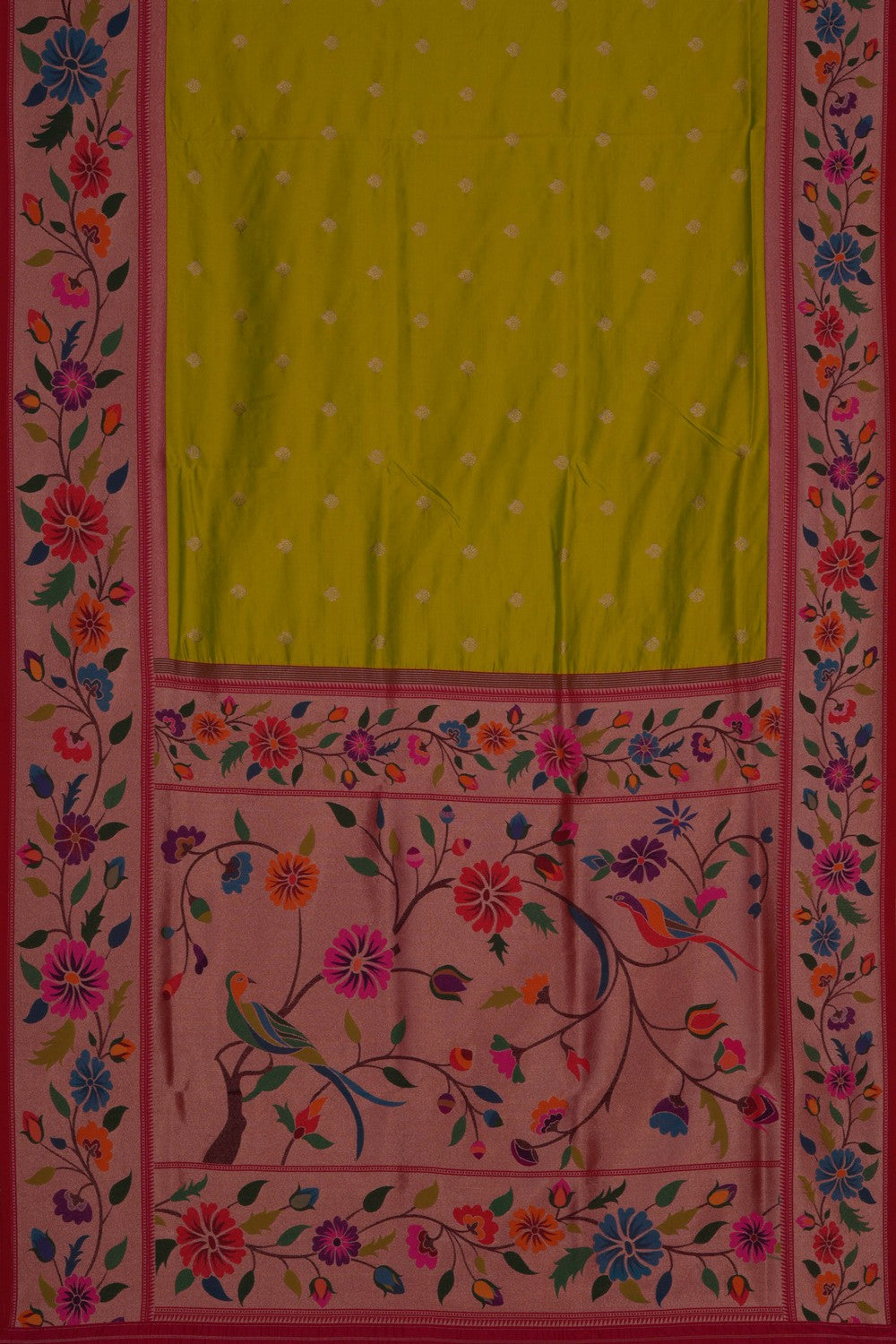Paithani Vibrant Green Saree