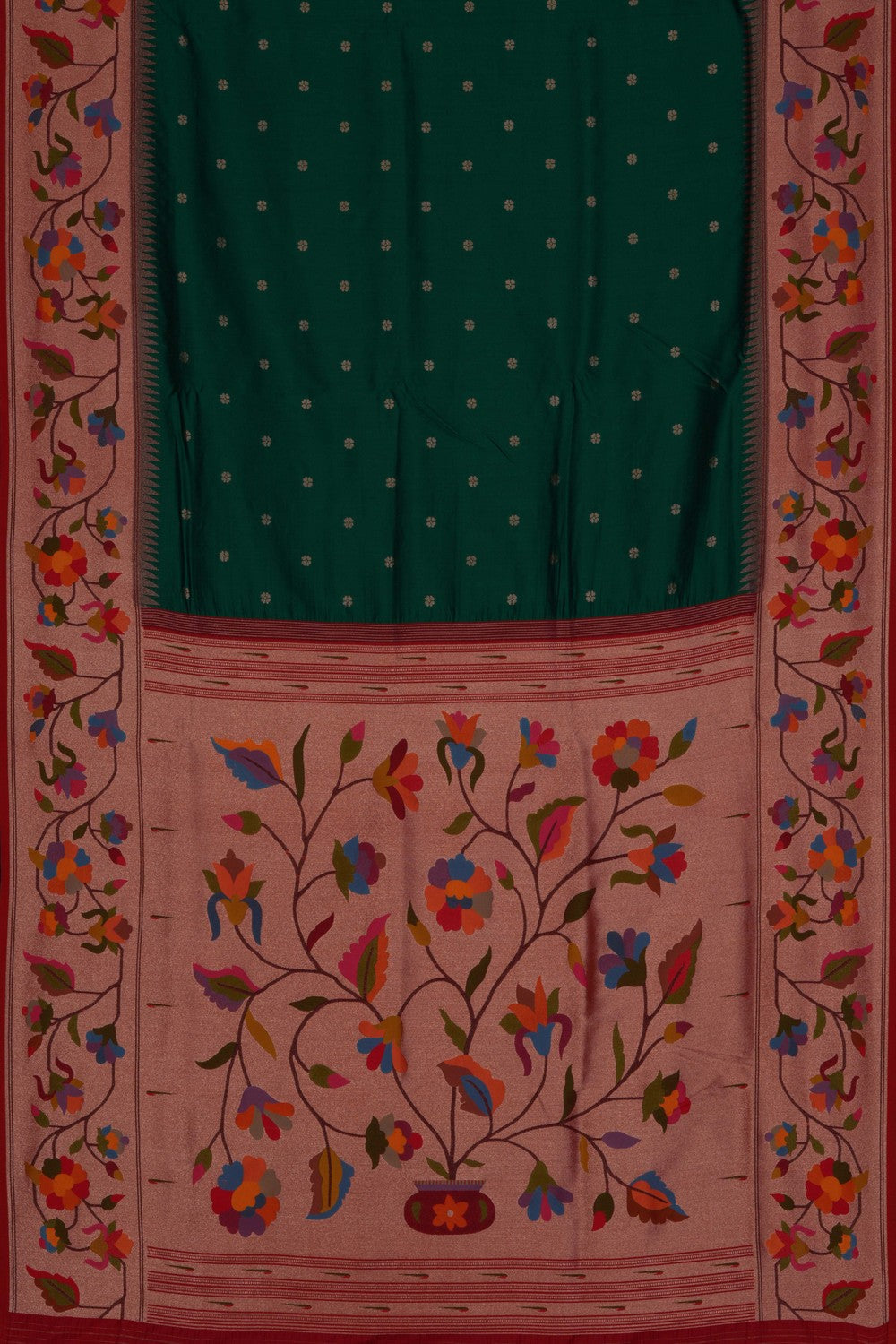 Paithani Green Saree
