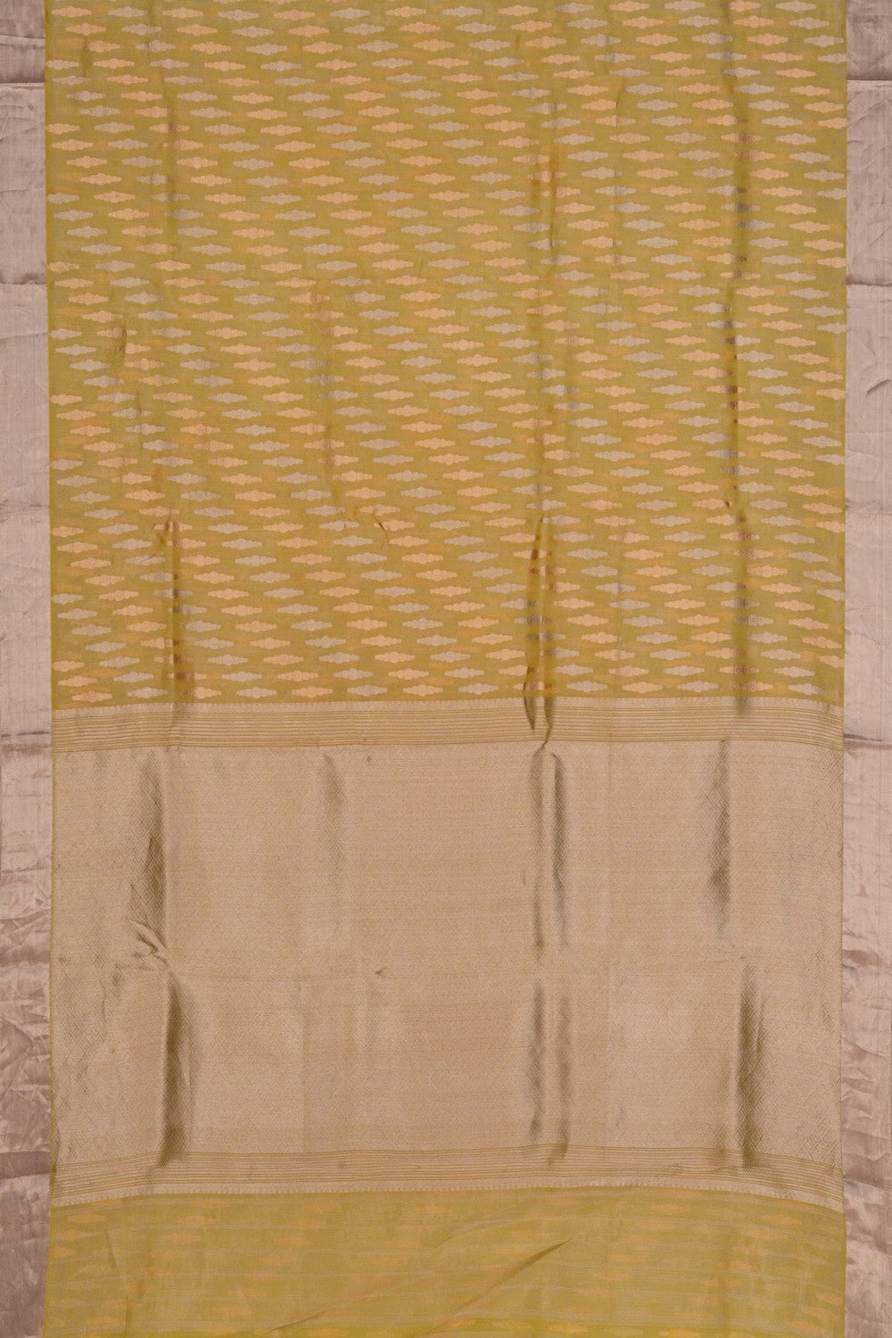 Chanderi Tissue Silk Green Saree