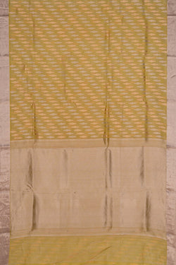 Image of Chanderi Tissue Silk Green Saree