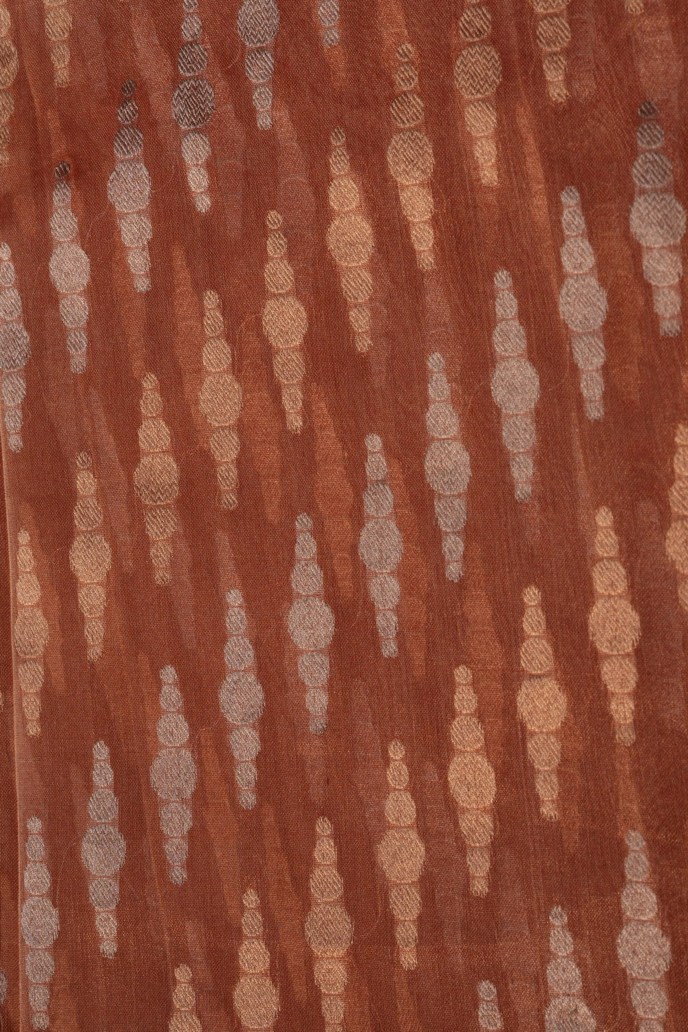 Image of Chanderi Tissue Silk Orange Saree