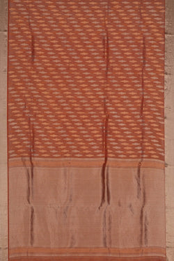 Image of Chanderi Tissue Silk Orange Saree