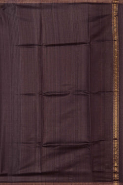Image of Tussar Silk Brown Dhoti With Kanduva (8 X 4)