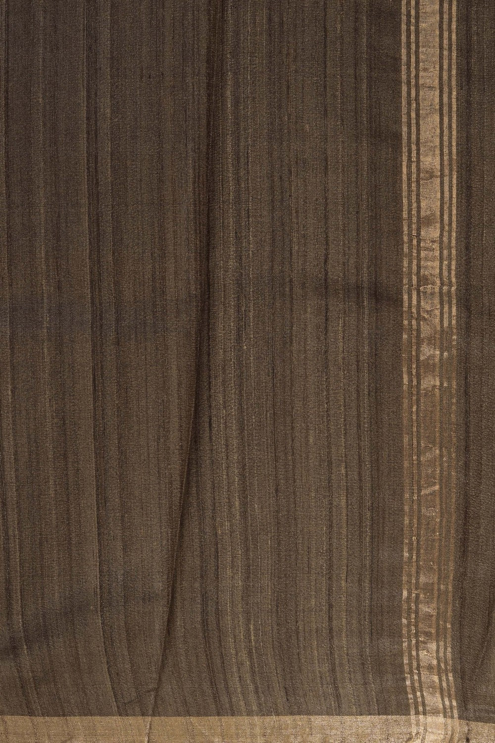 Image of Tussar Silk Brown Dhoti With Kanduva (8 X 4)