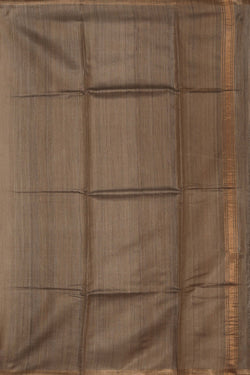 Image of Tussar Silk Beige Dhoti With Kanduva (8 X 4)