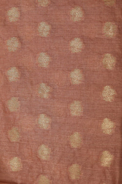 Image of Bhagalpur Silk Viscose Coral Peach Saree