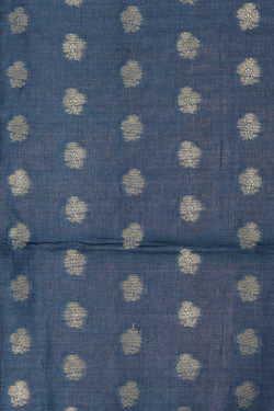 Image of Bhagalpur Silk Viscose Smoky Blue Saree