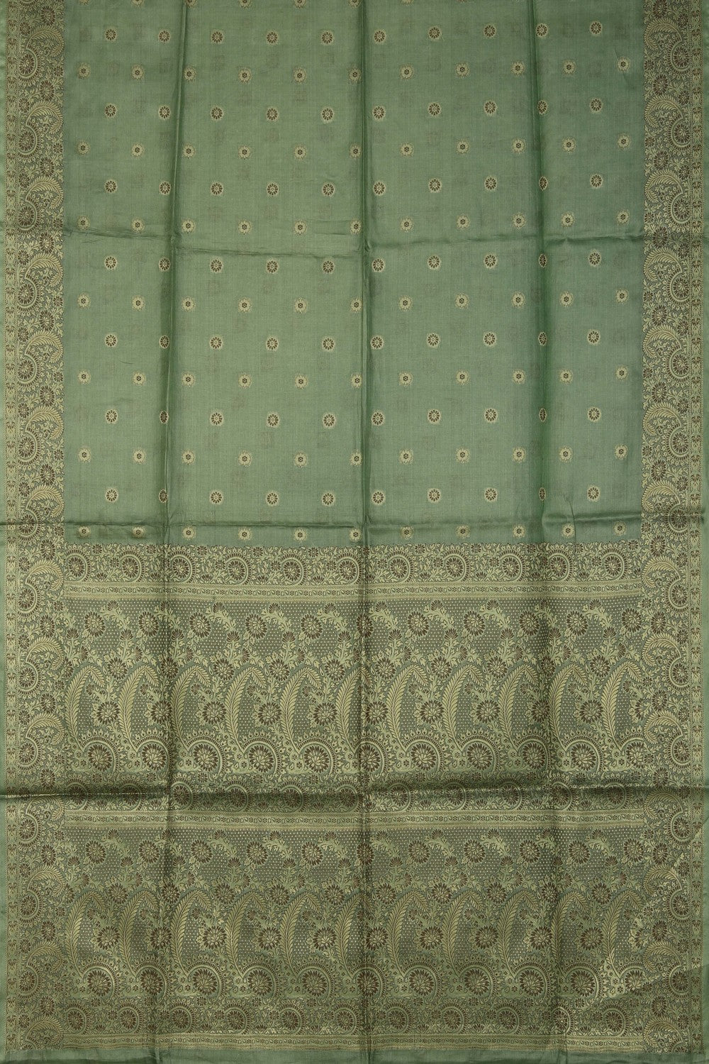Bhagalpur Silk Viscose Sage Green Saree