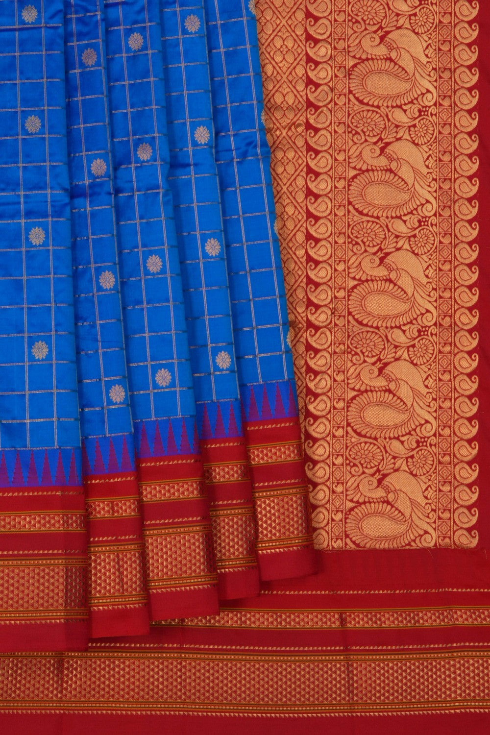 Narayanpet Pure Silk Blue Saree