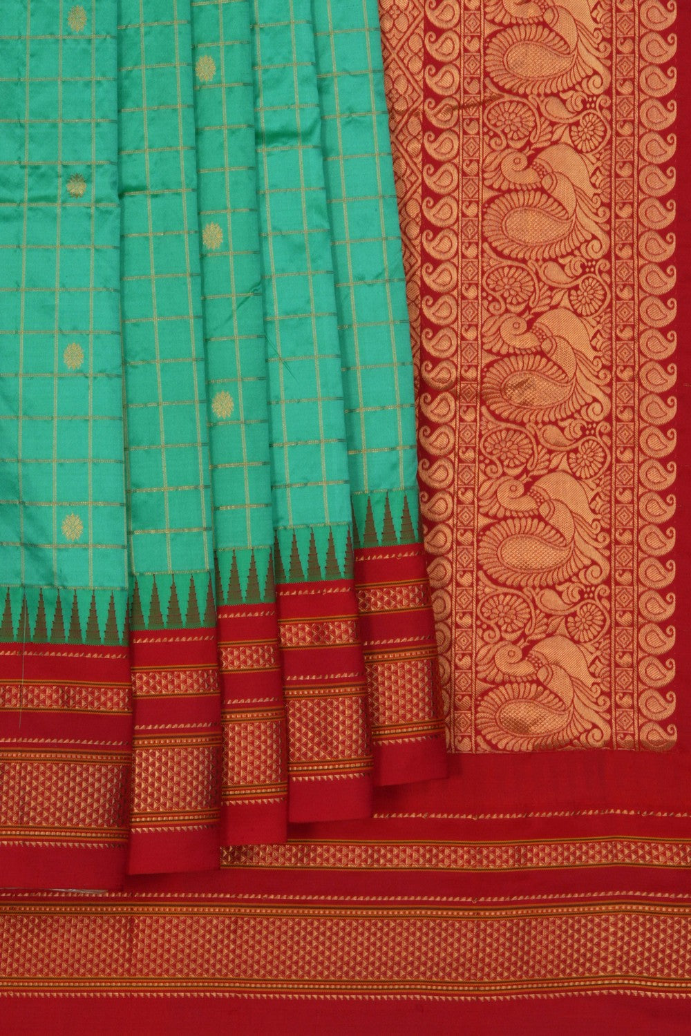 Narayanpet Pure Silk Green Saree