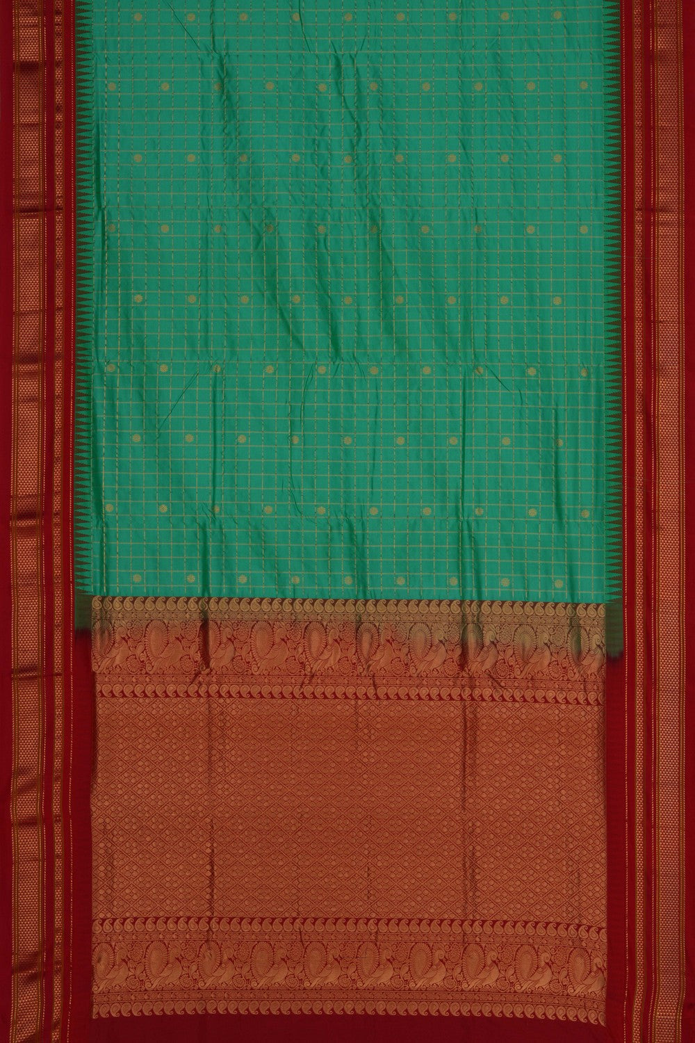 Narayanpet Pure Silk Green Saree