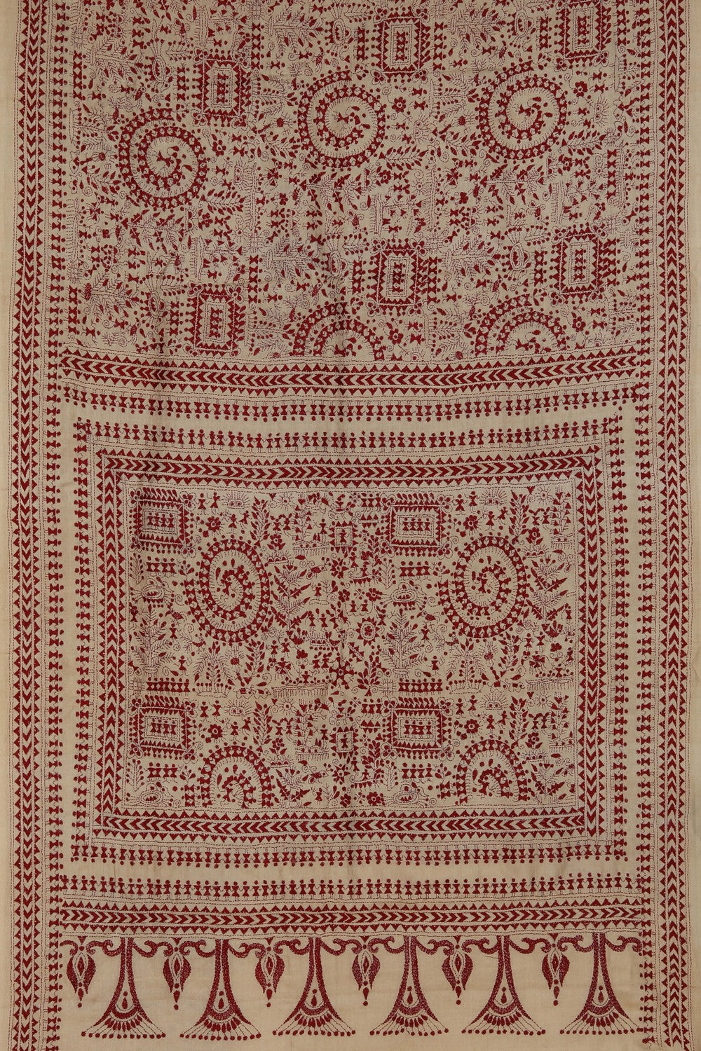 A Tussar Embroidery Saree