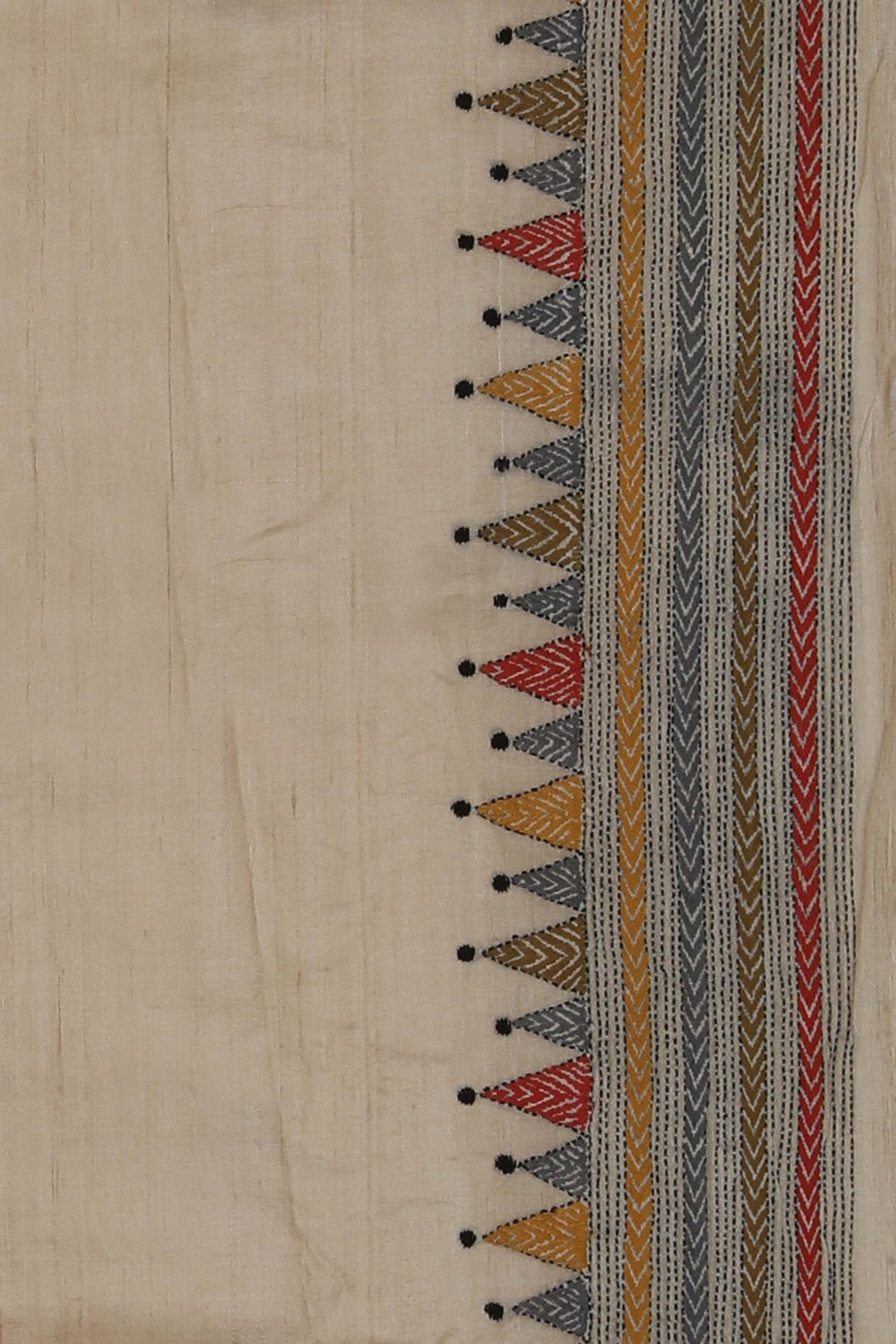 A Tussar Embroidery Saree