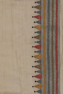 Image of A Tussar Embroidery Saree