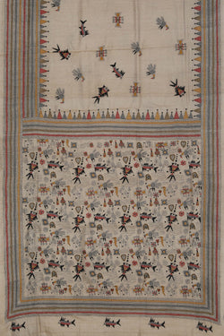 Image of A Tussar Embroidery Saree
