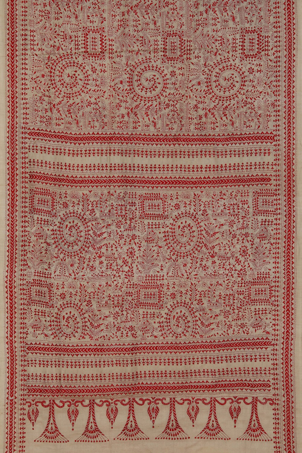 A Tussar Embroidery Saree