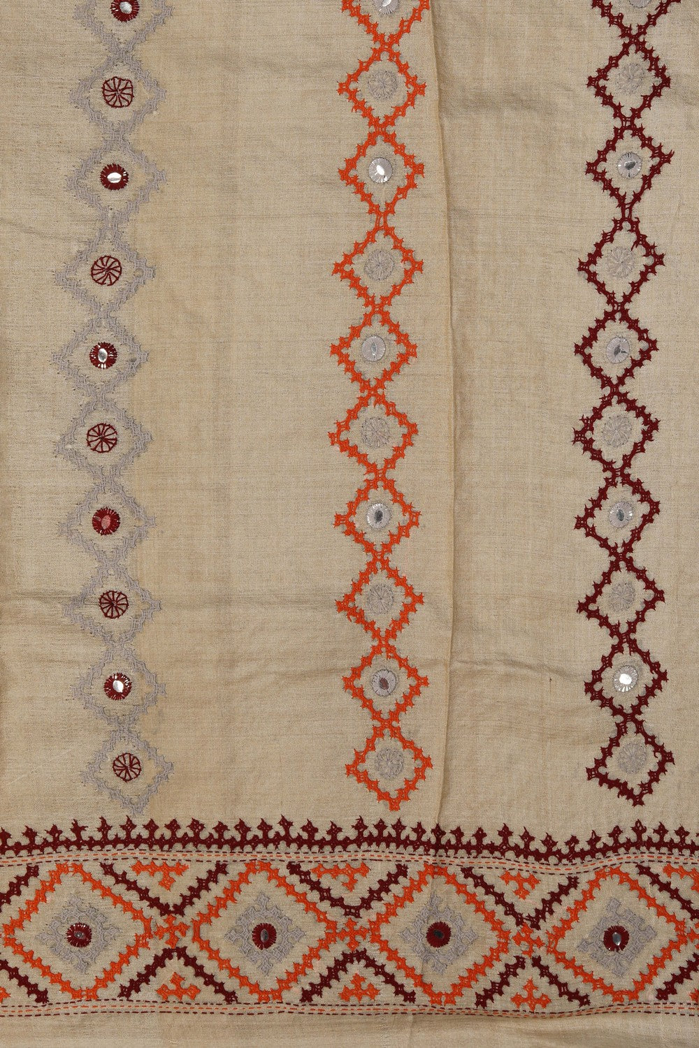 A Tussar Embroidery Saree