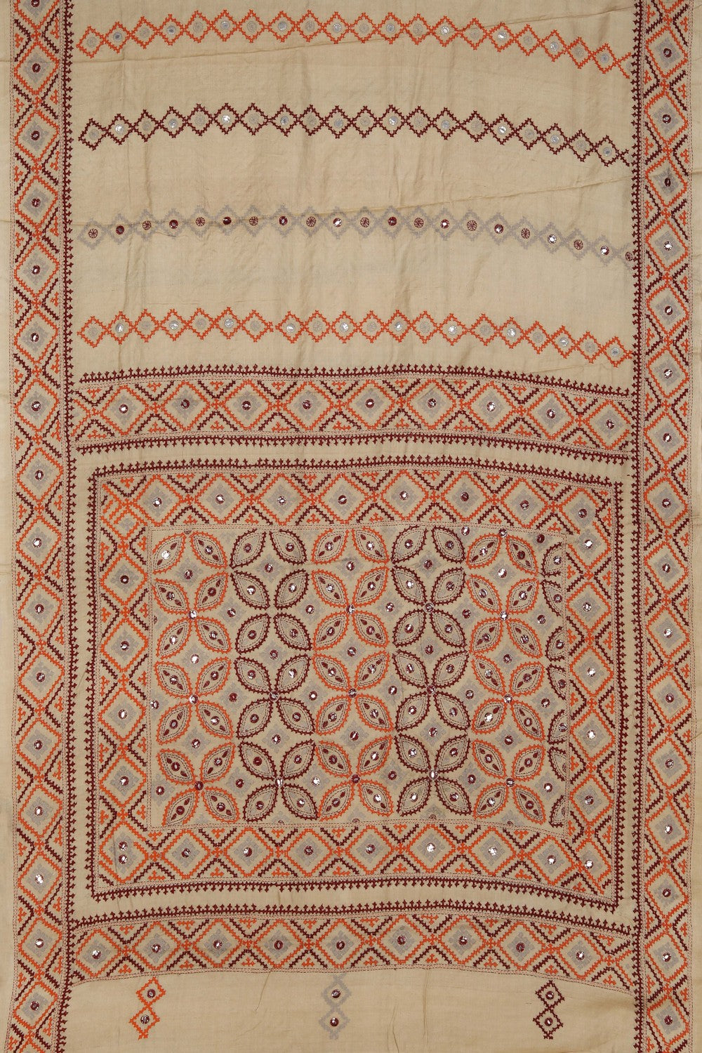 A Tussar Embroidery Saree