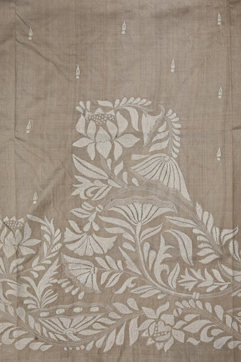 A Tussar Embroidery Saree