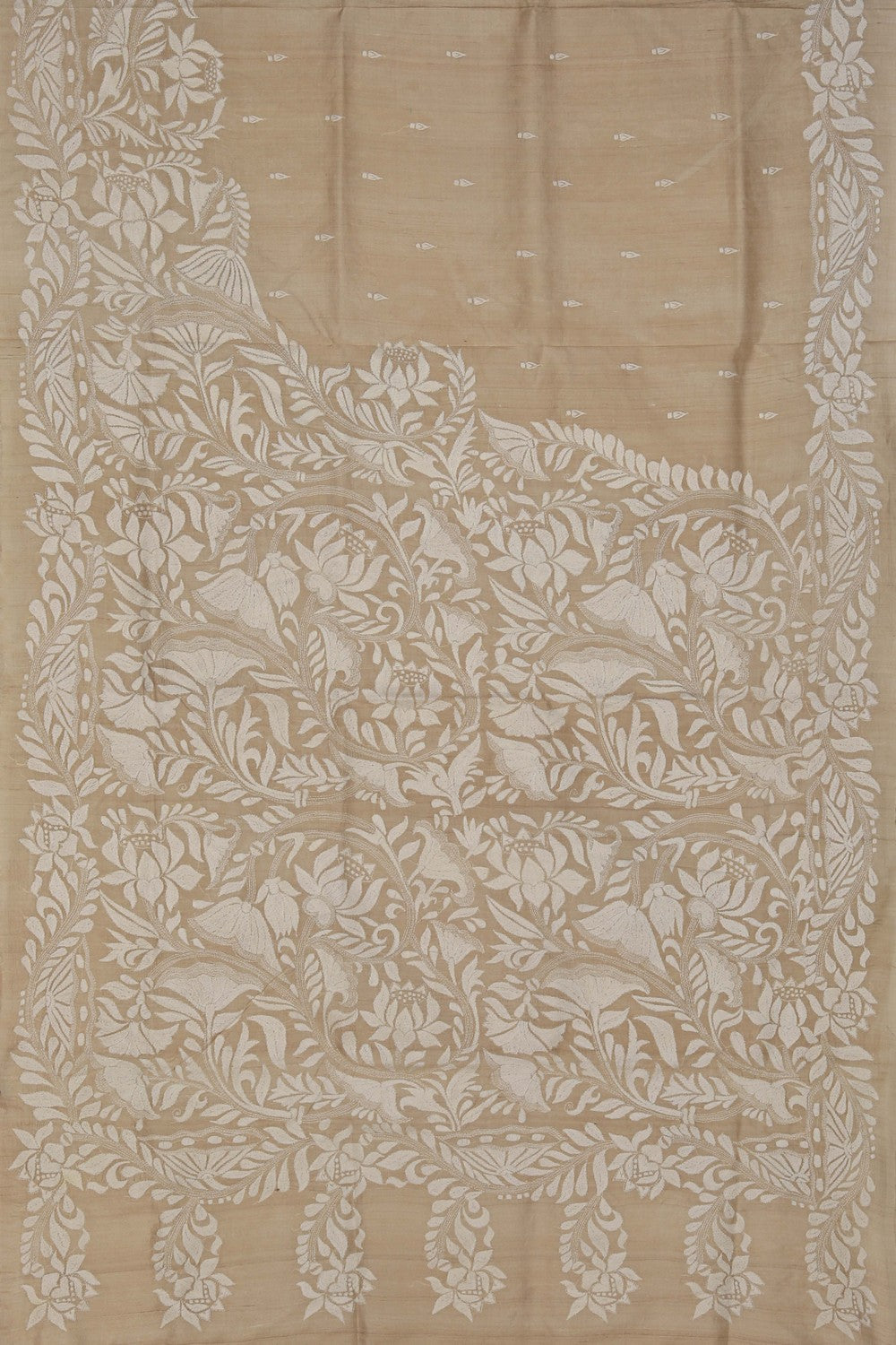 A Tussar Embroidery Saree