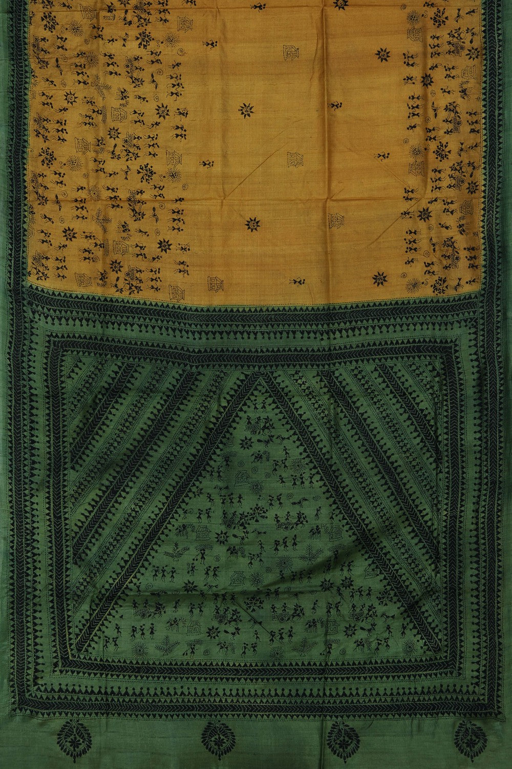 A Tussar Embroidery Saree