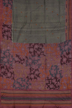 Image of A Tussar Embroidery Saree