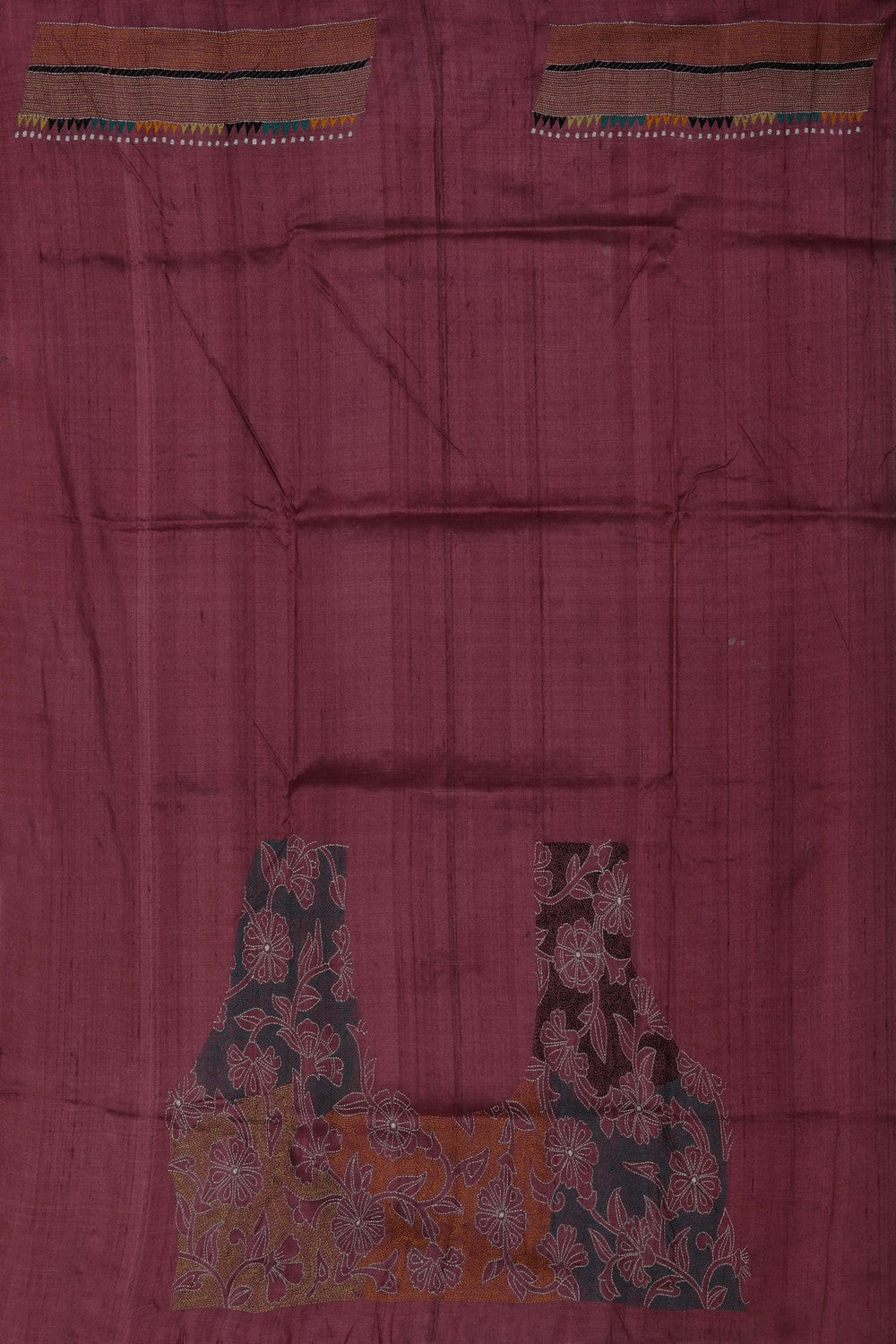A Tussar Embroidery Saree