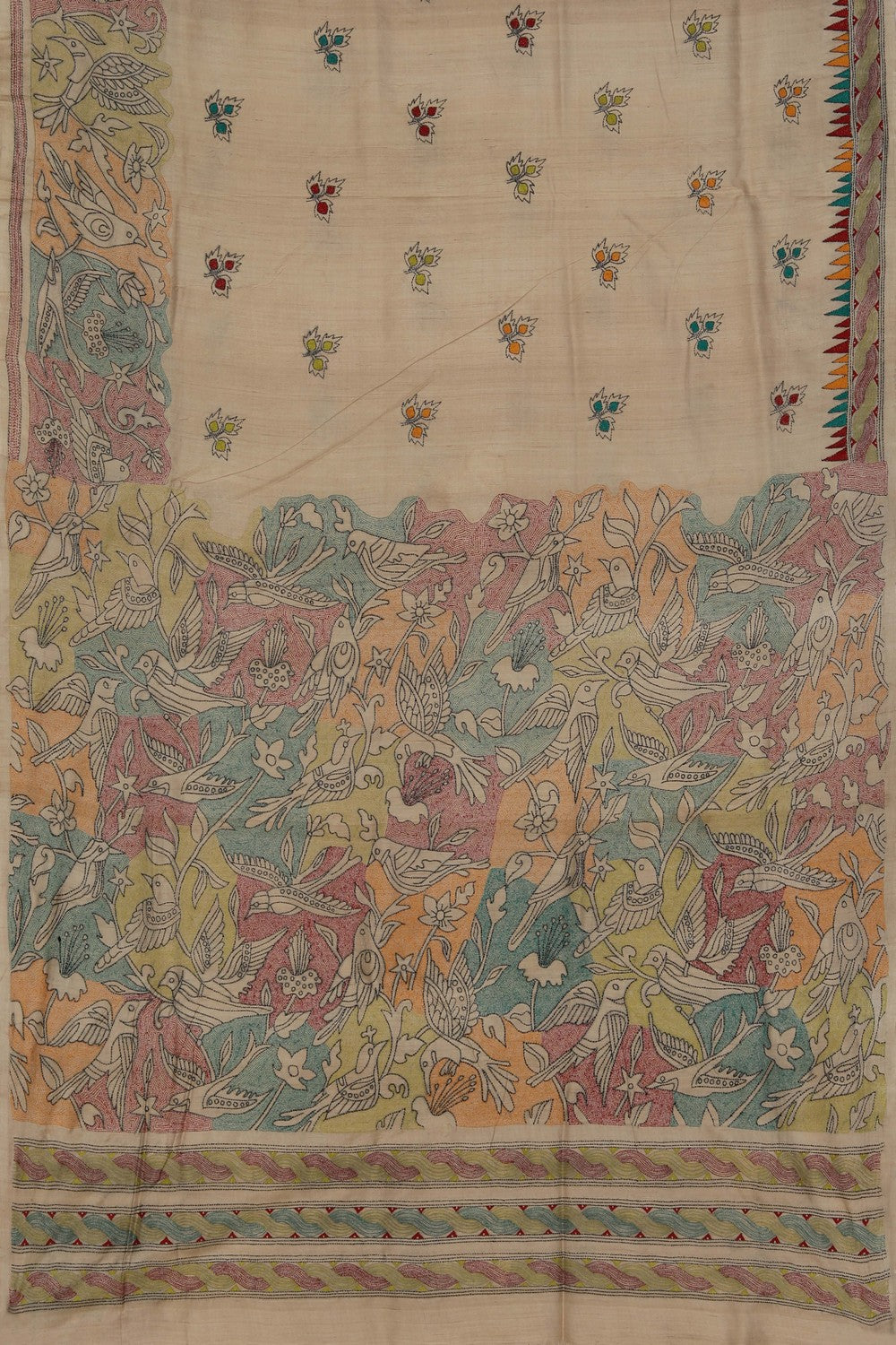 Image of A Tussar Embroidery Saree