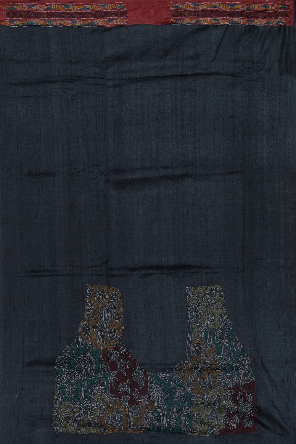 A Tussar Embroidery Saree
