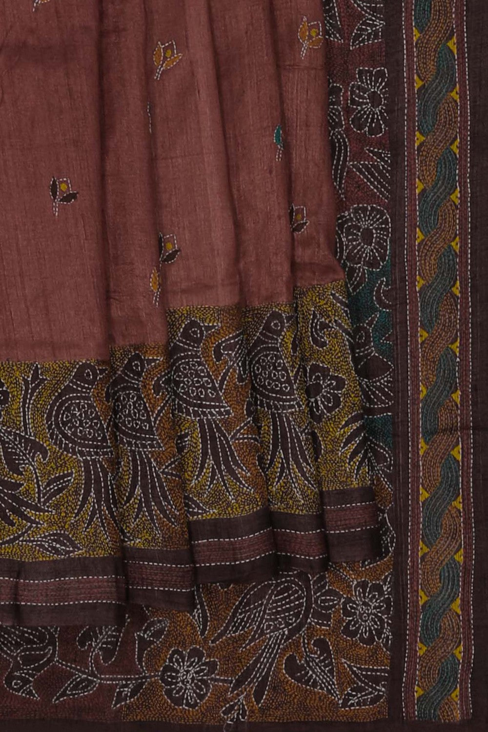 Image of A Tussar Embroidery Saree